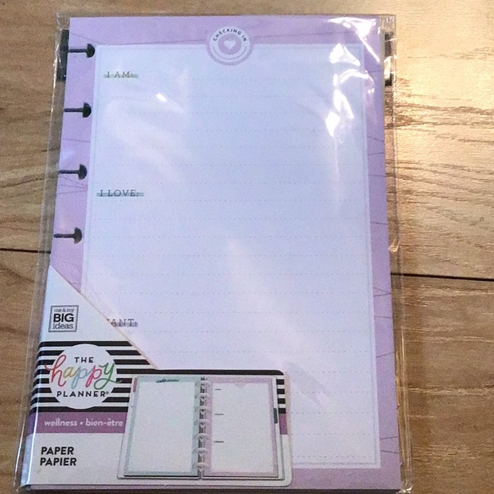 The Happy Planner wellness sheets
